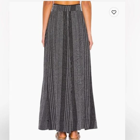House‎ of Harlow x Revolve Jonah Maxi Skirt Black/White front Split Size XS - Picture 2 of 13